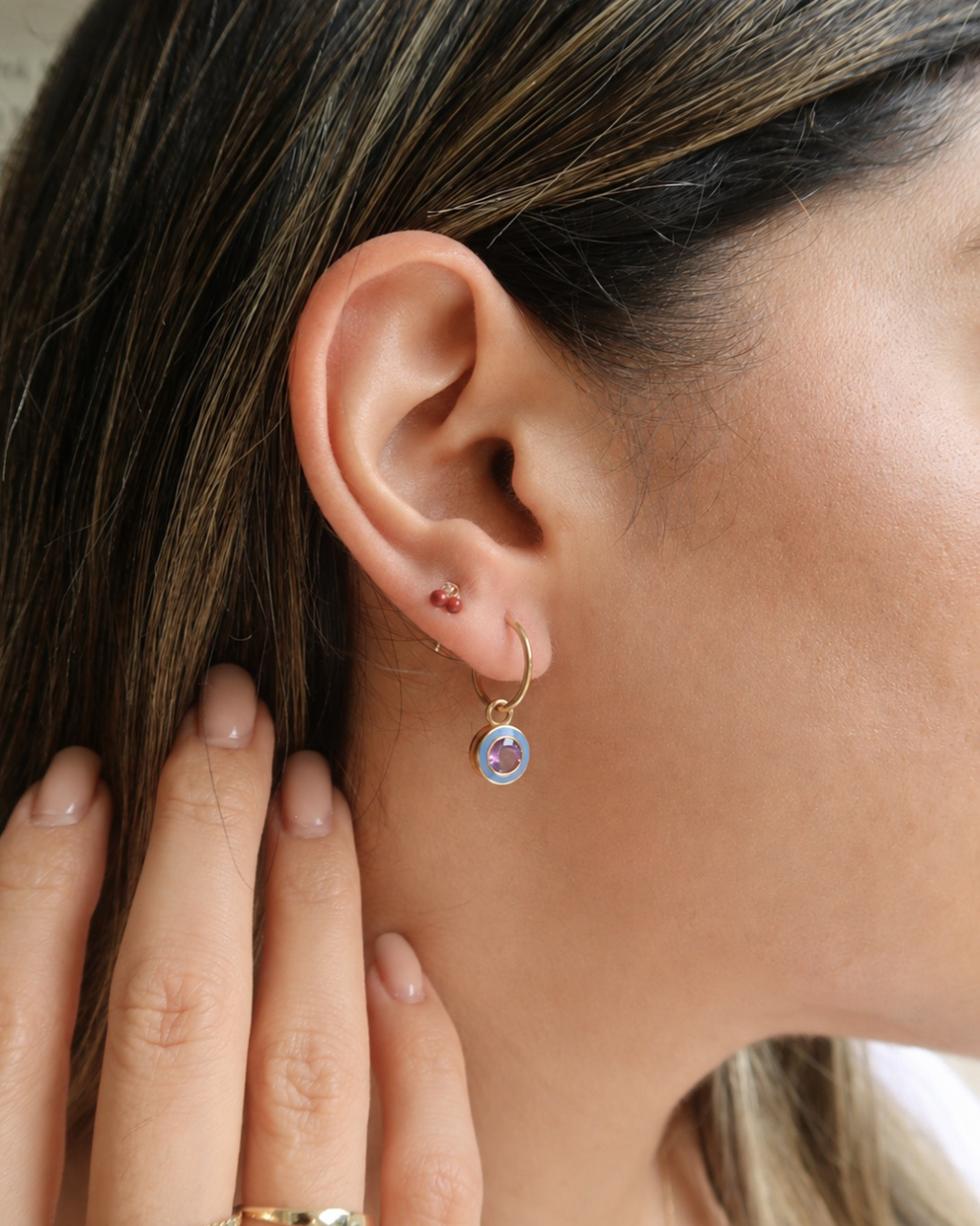 Cerulean Enamel Charm