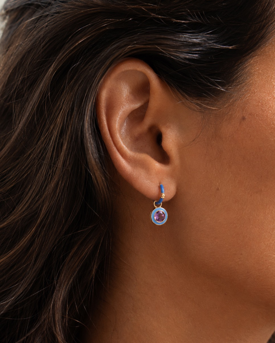 Cerulean Enamel Charm