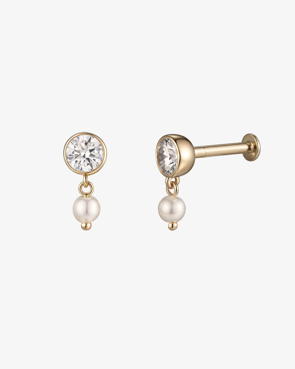 Lune Pearl Flatback Earring