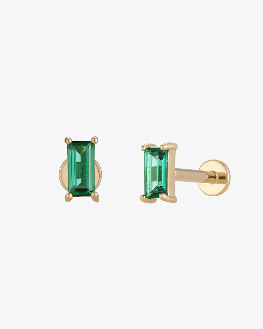 Verdéa Emerald Flatback Earring