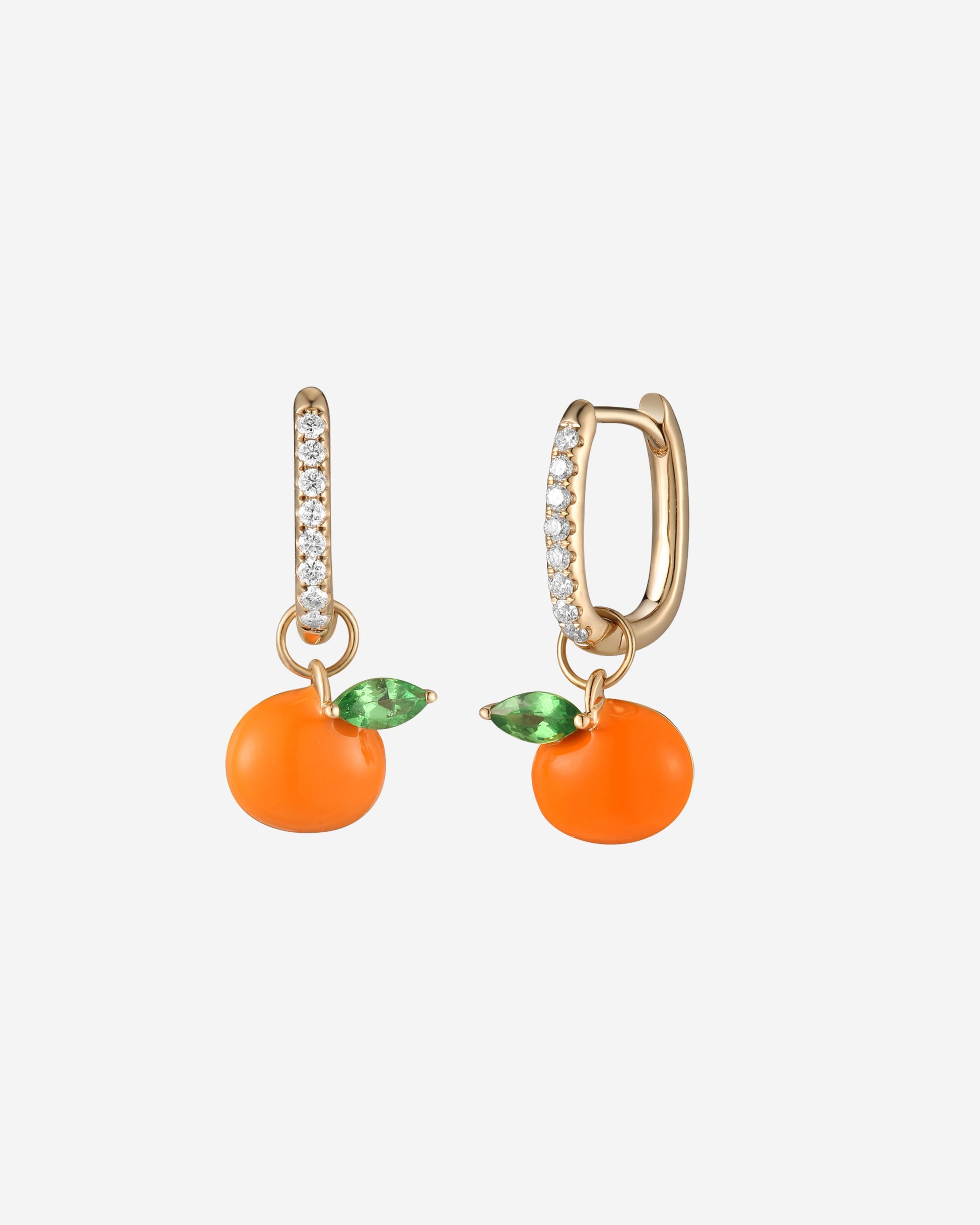 Orange Huggie Earring