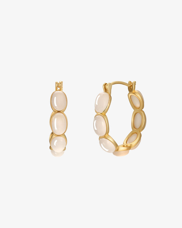 Aurora Jade Hoop Earrings