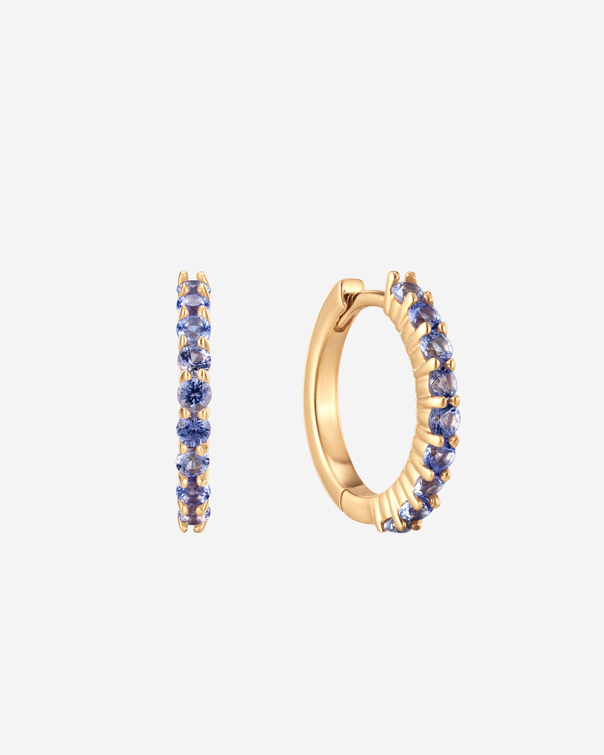 December Birthstone Tanzanite Huggie Earring