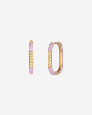 Lilac Glow Huggie Earring
