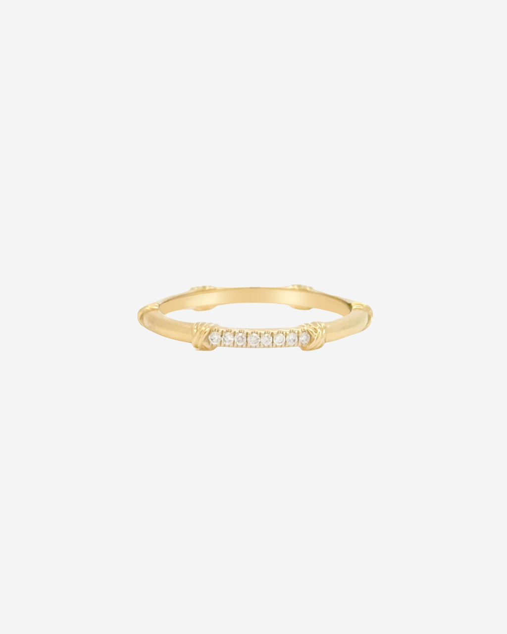 Bamboo Diamond Ring