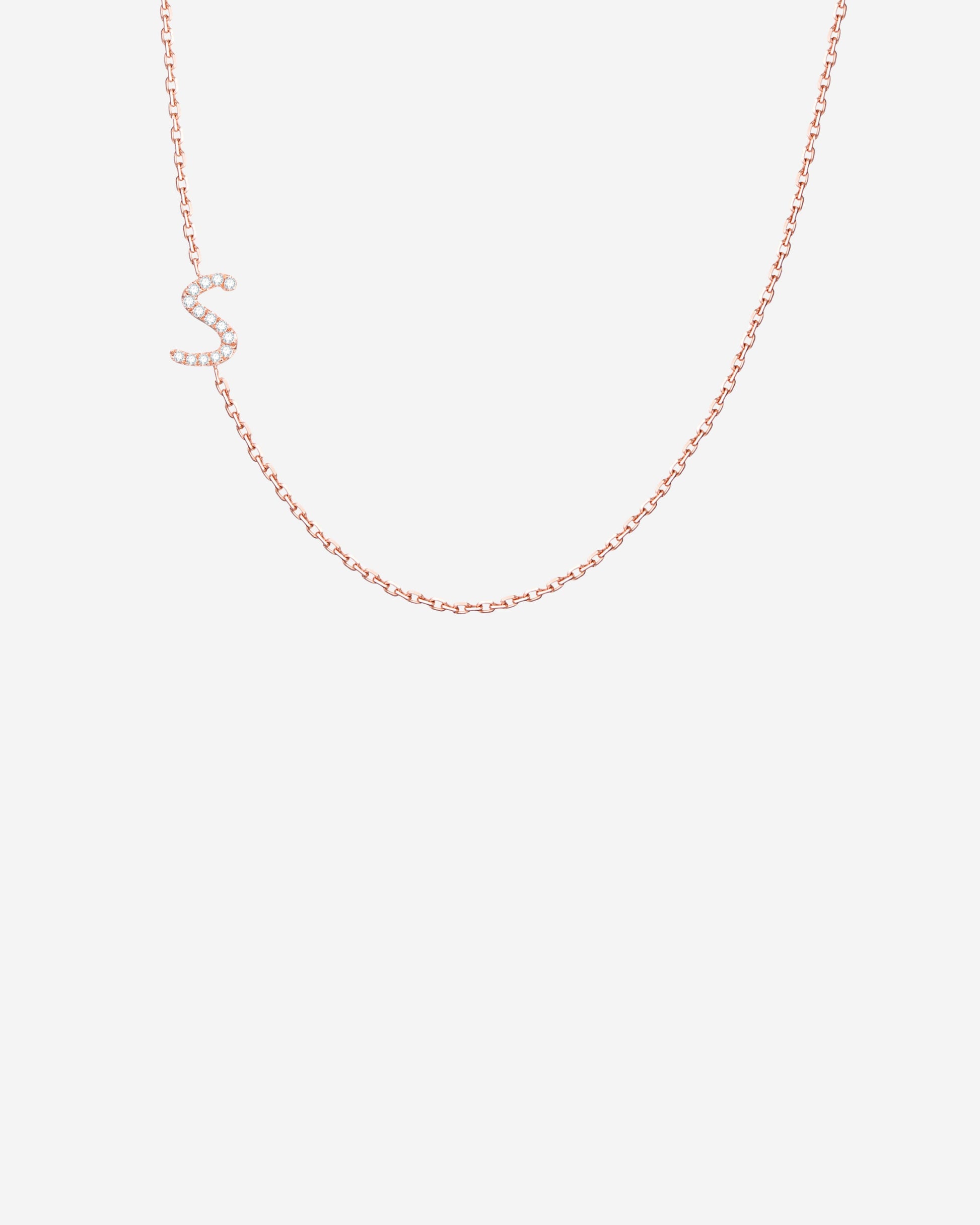 Initial Spark Diamond Necklace
