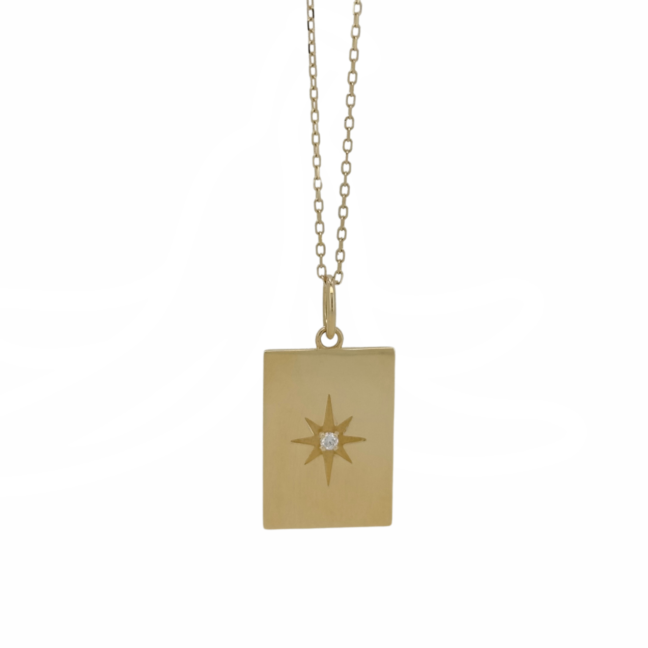 Stellar Signet Necklace in Solid Gold