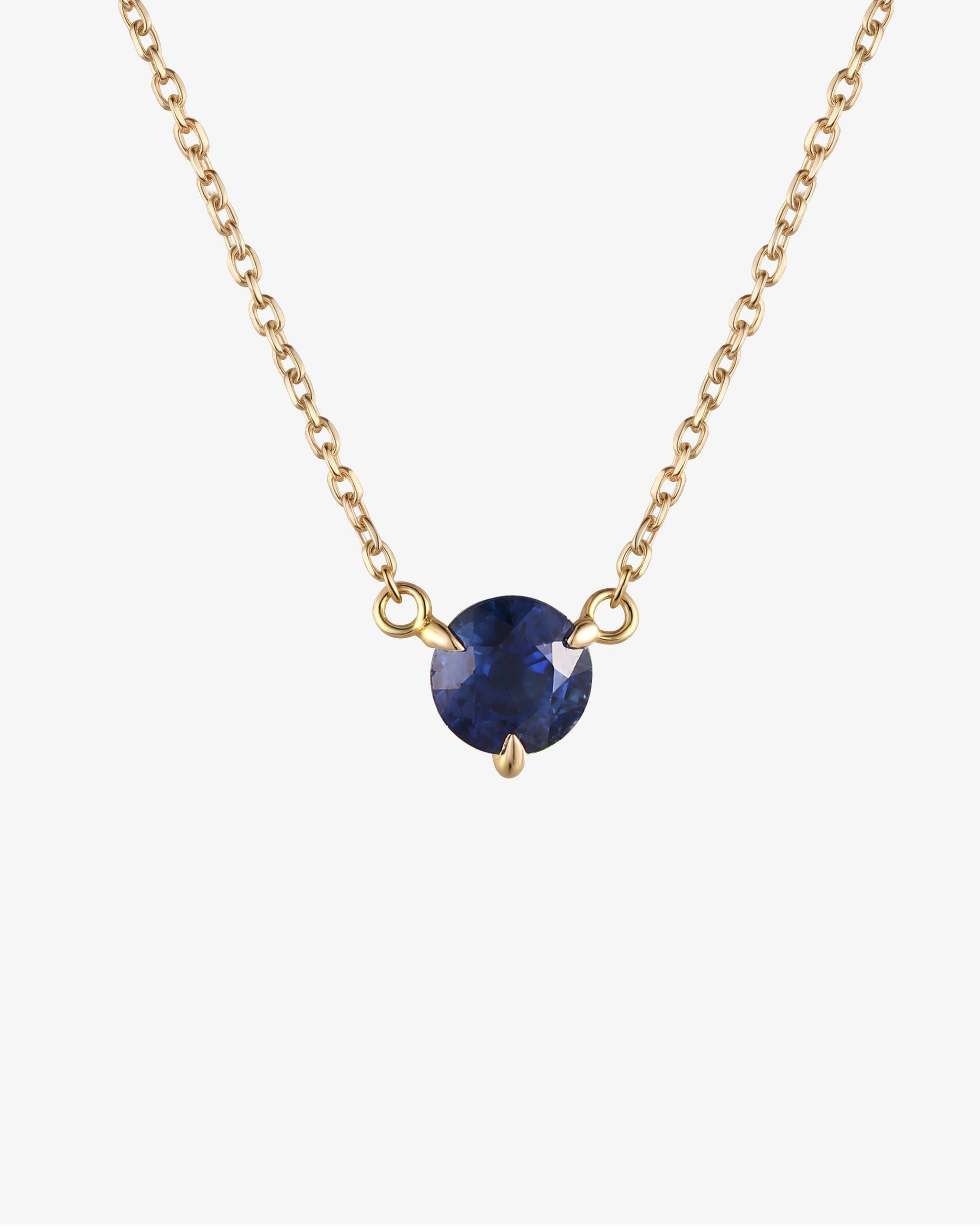 September Birthstone Sapphire Solitaire Necklace