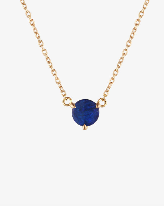 October Birthstone Opal Solitaire Necklace