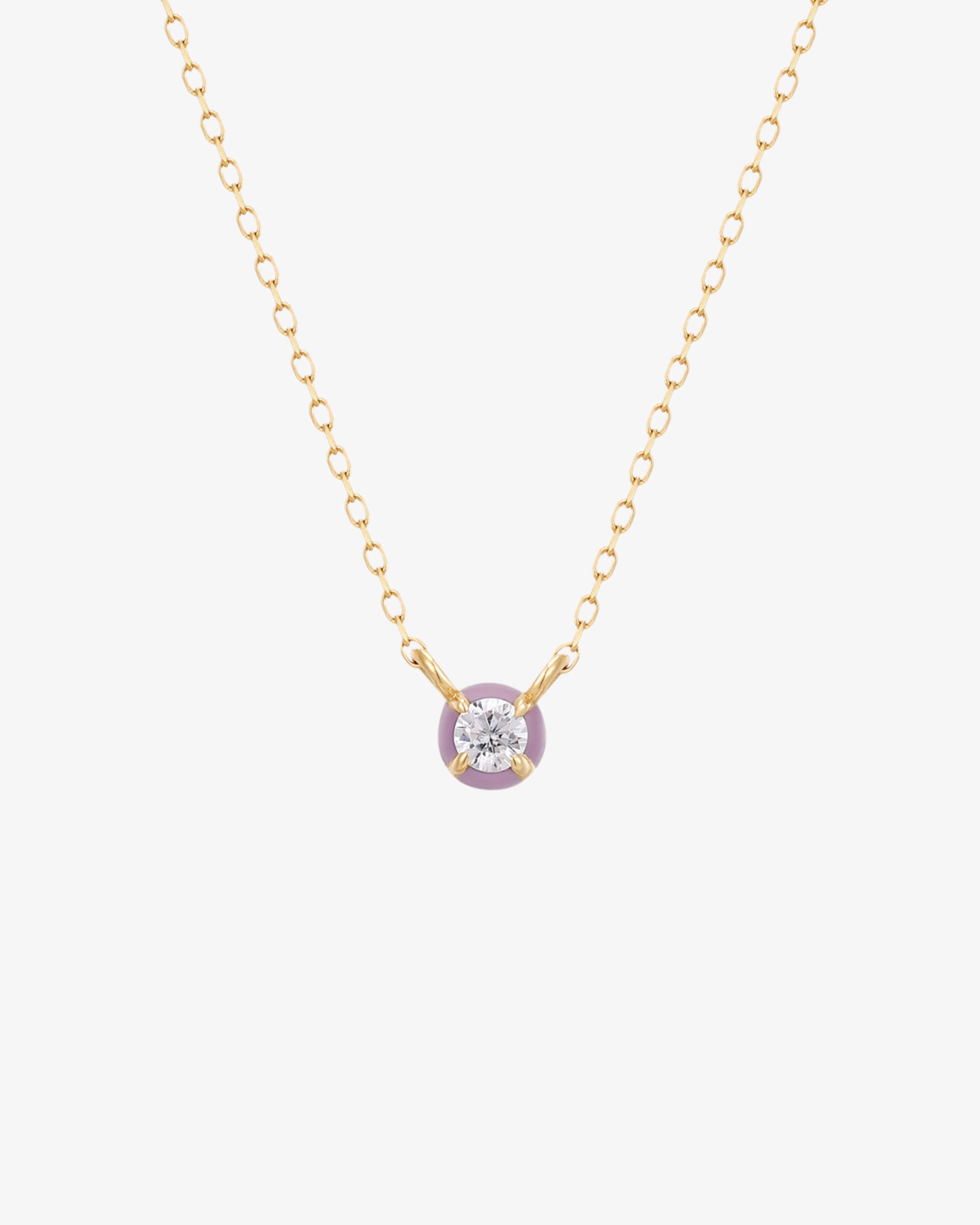 Blush Frost Enamel Necklace