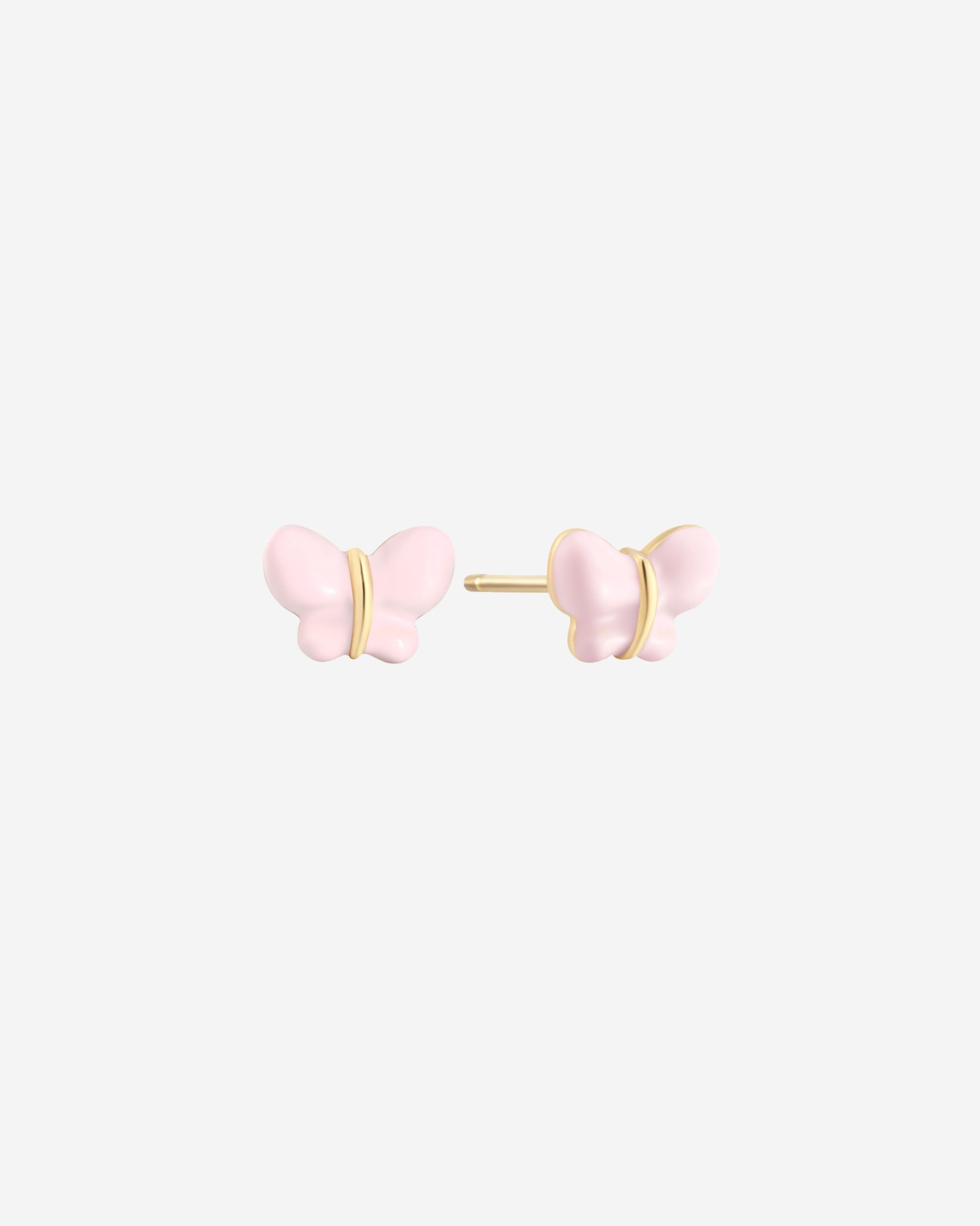 Blush Butterfly Enamel Stud Earring