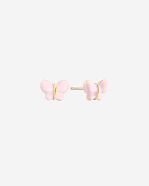 Blush Butterfly Enamel Stud Earring