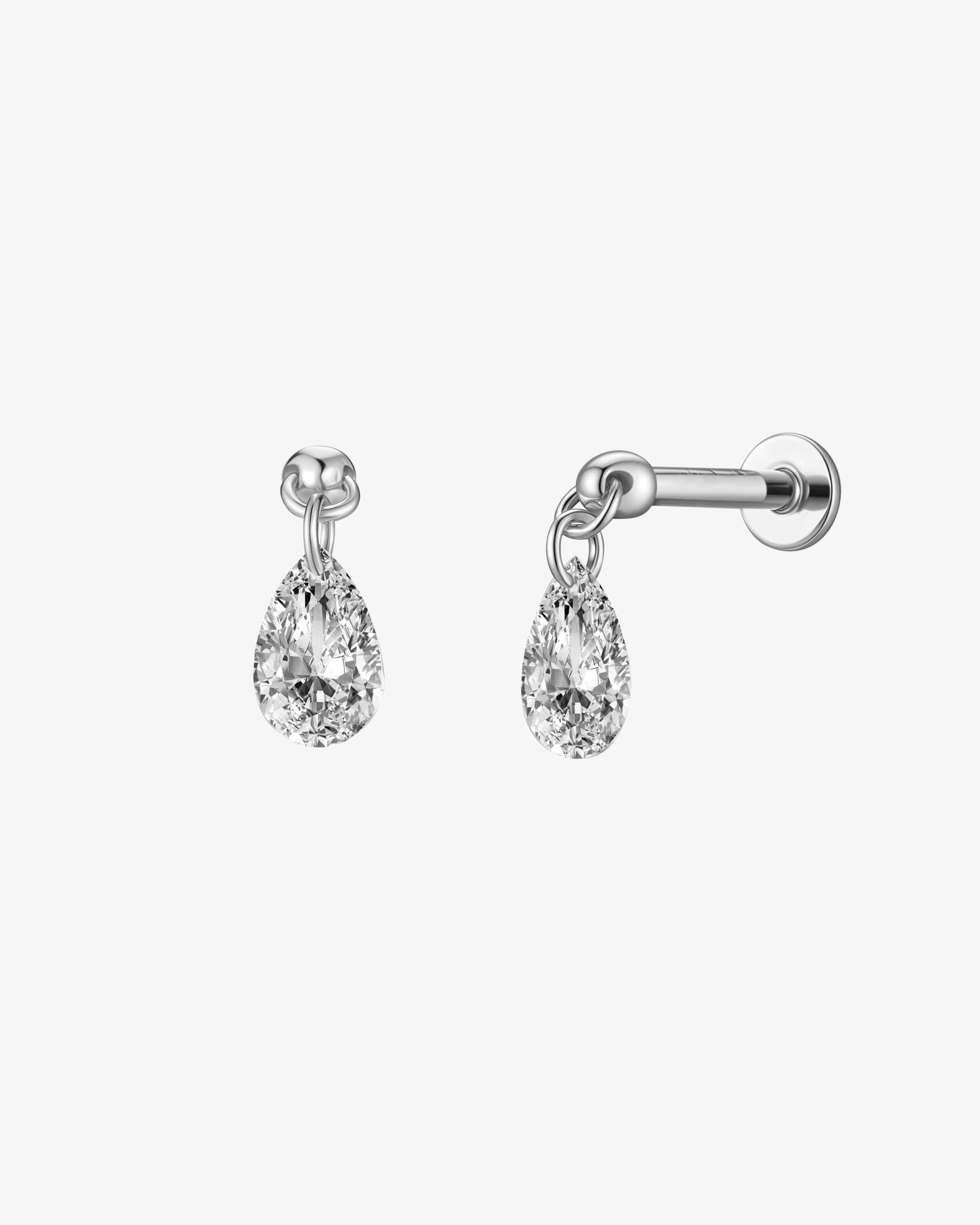 Lumina Teardrop Diamond Flatback Earring