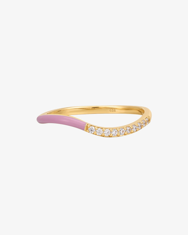 Frost Curve Enamel Ring