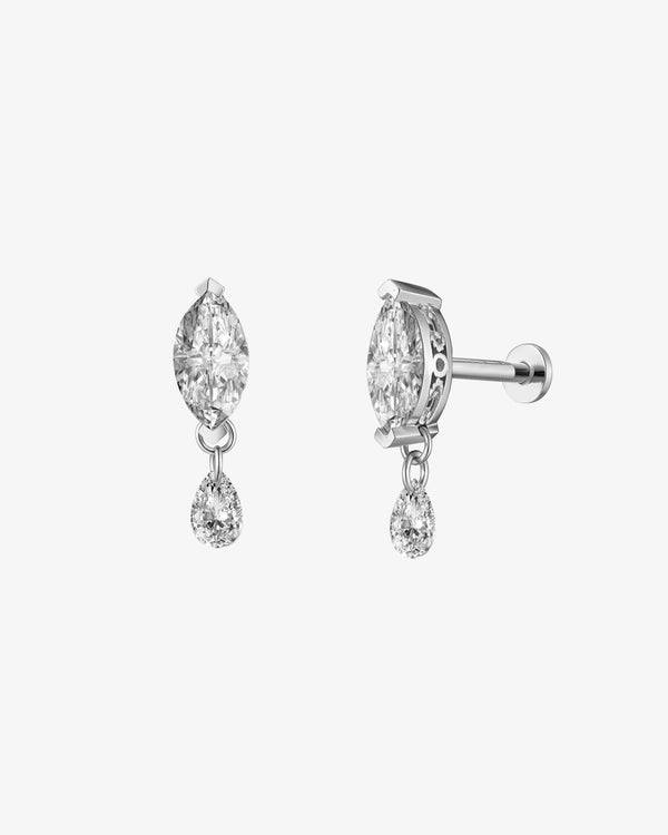 Marquise Diamond Flatback Earring