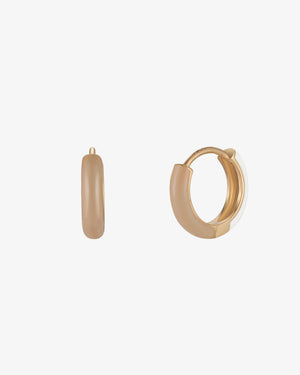 Medium Enamel Huggie Earring