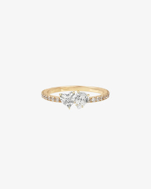 Lyra Twin Heart Ring