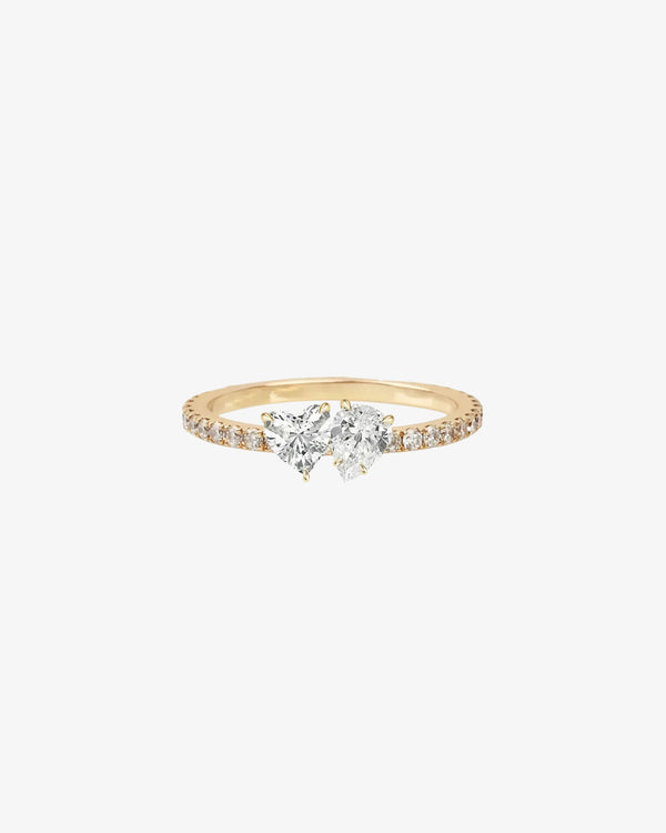 Lyra Twin Heart Ring