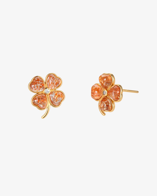 Amber Blossom Stud Earrings
