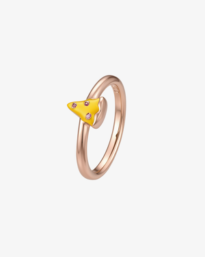 Pizza Enamel Ring