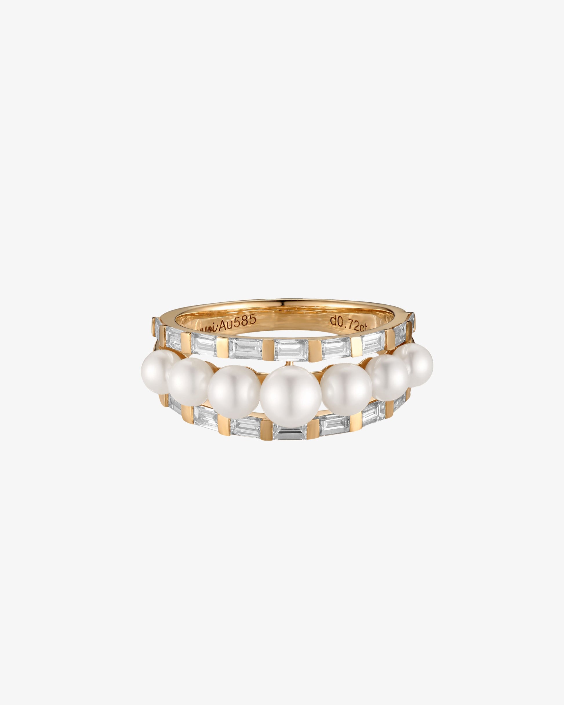 Sienna Baguette & Pearl Ring