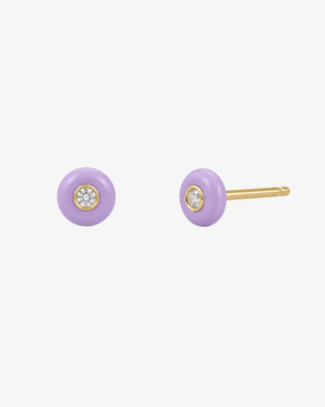 Lilac Aura Enamel Stud