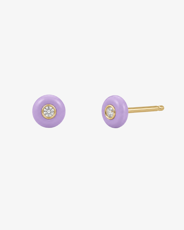 Lilac Aura Enamel Stud