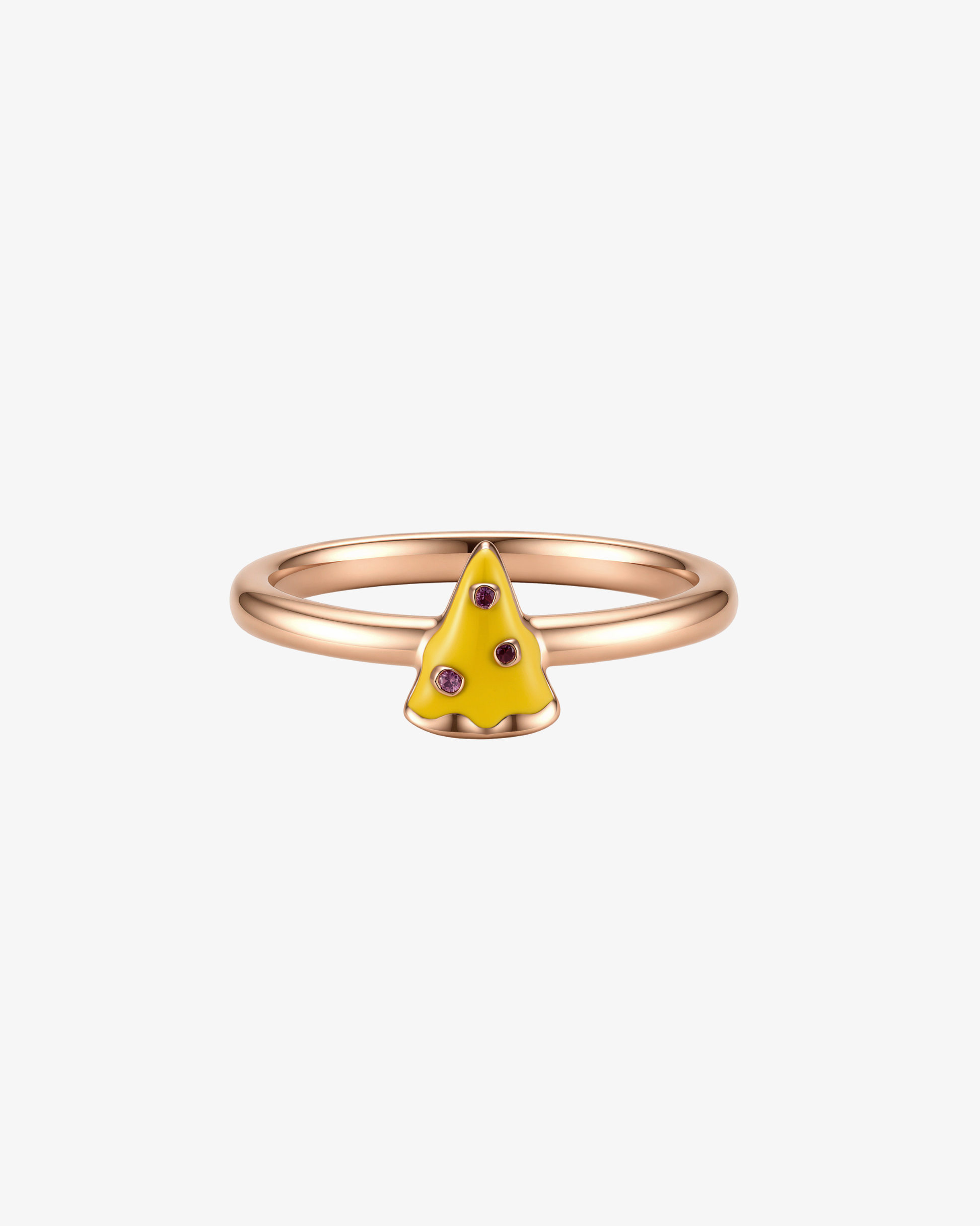 Pizza Enamel Ring
