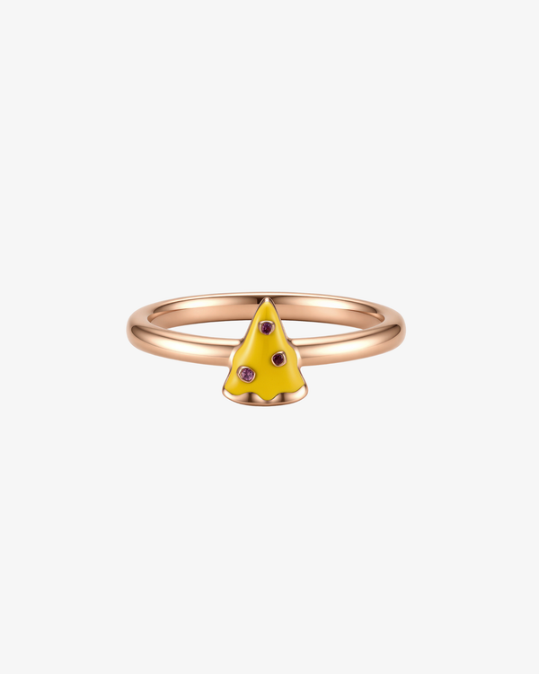 Pizza Enamel Ring