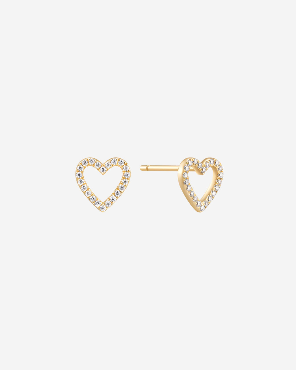 Twinkle Heart Diamond Stud Earring