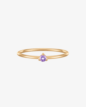 February Birthstone Solitaire Ring