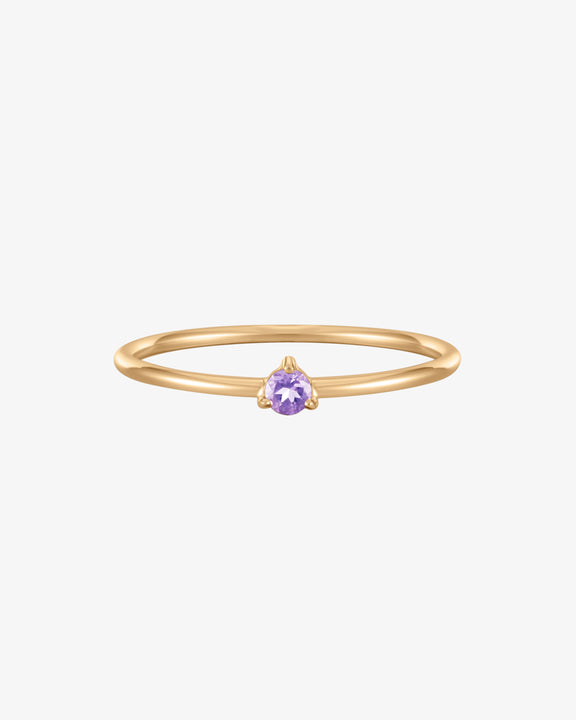 February Birthstone Solitaire Ring