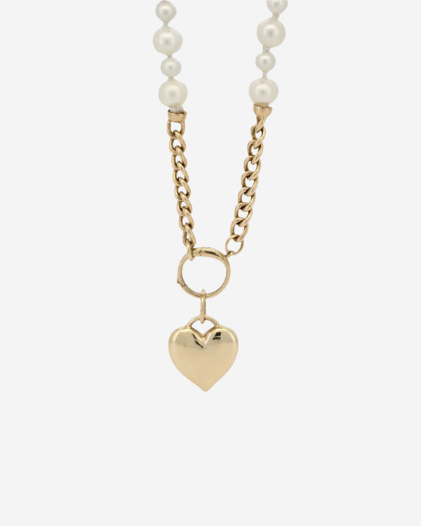 Glister Heart Pearl Necklace