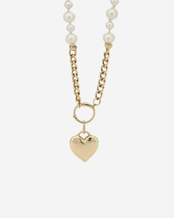 Glister Heart Pearl Necklace