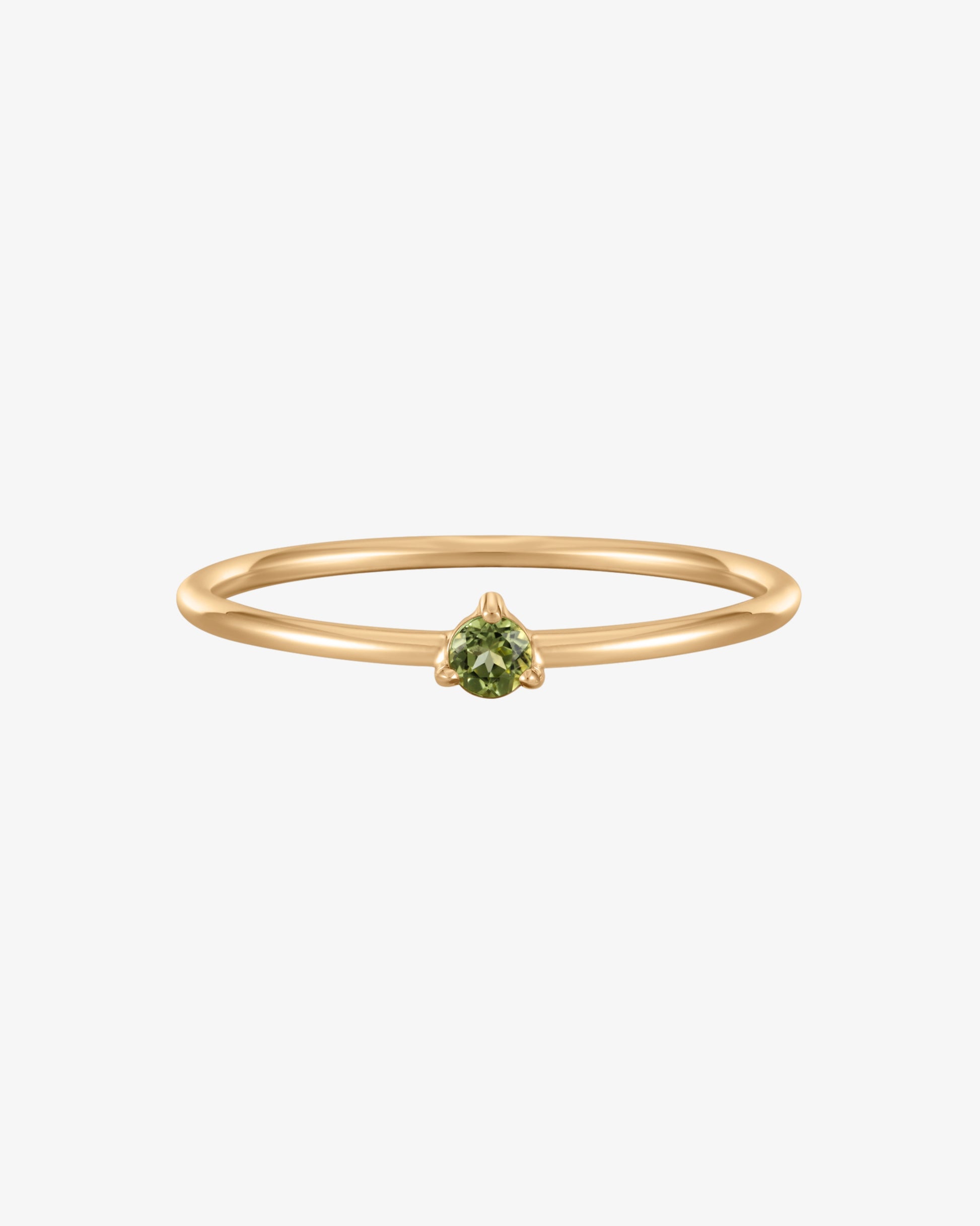 August Birthstone Peridot Solitaire Ring