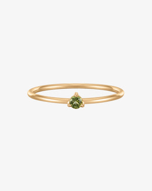 August Birthstone Peridot Solitaire Ring