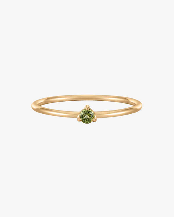 August Birthstone Peridot Solitaire Ring