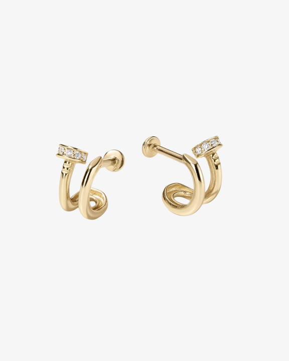 Diamond Loop Flatback Earring