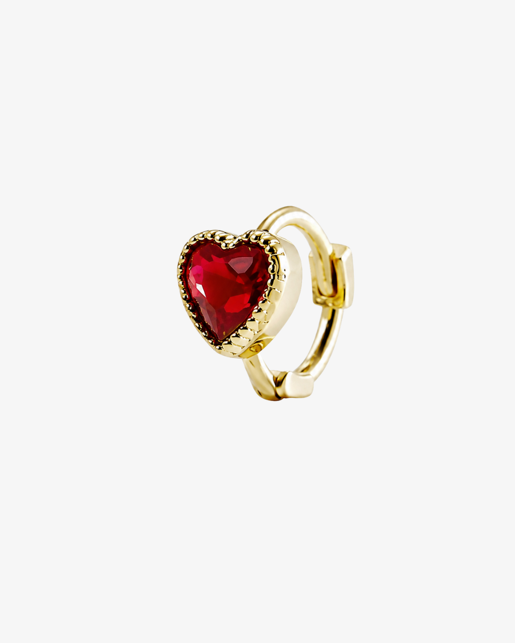 Garnet Coeur Huggie
