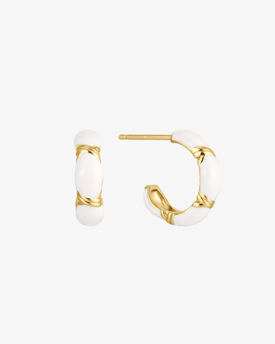 Ivory Hoop Earrings