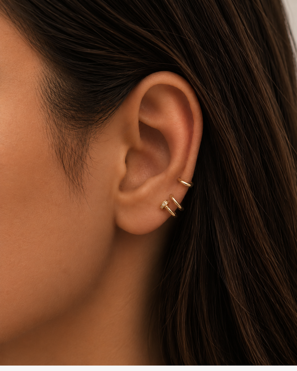 Diamond Loop Flatback Earring