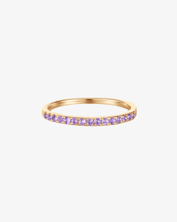 February Birthstone Amethyst Eternity Ring
