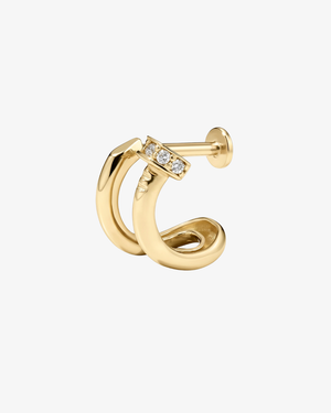 Diamond Loop Flatback Earring