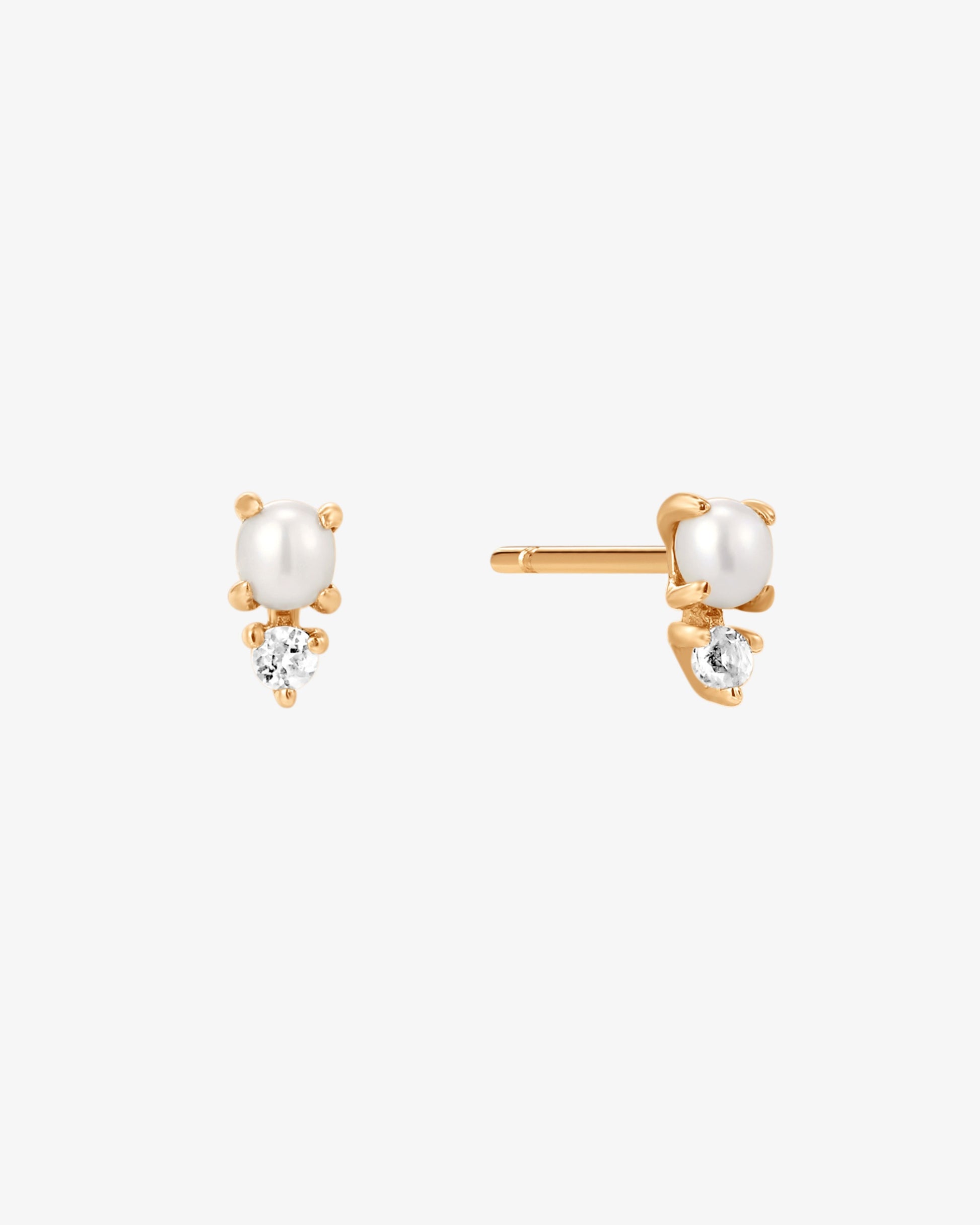 Angel's Two-Solitaire Stud Earring