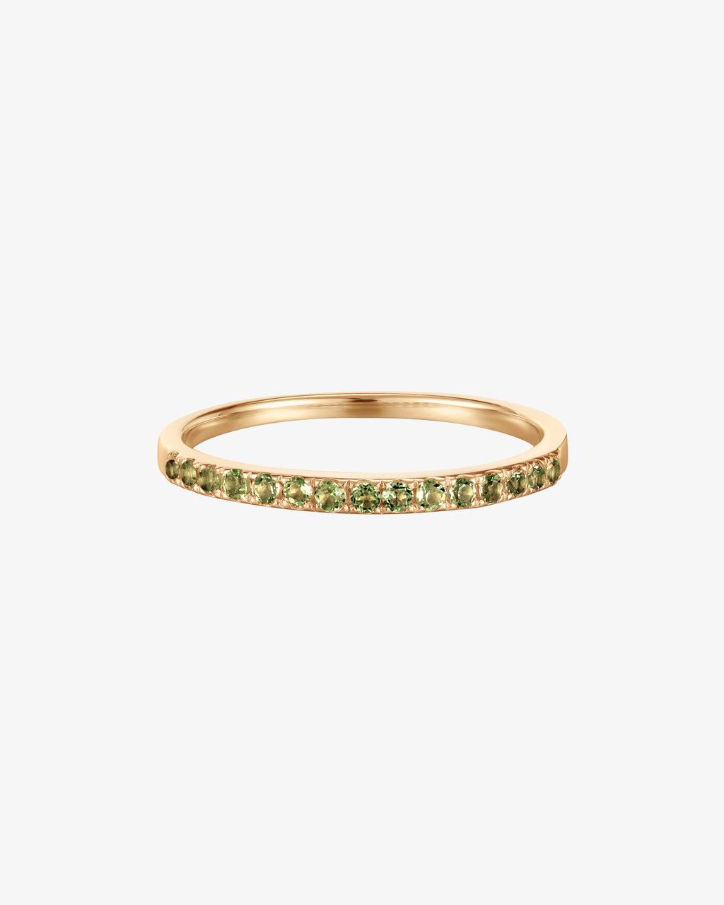August Peridot Birthstone Eternity Ring