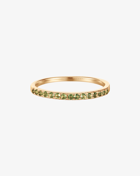 August Peridot Birthstone Eternity Ring