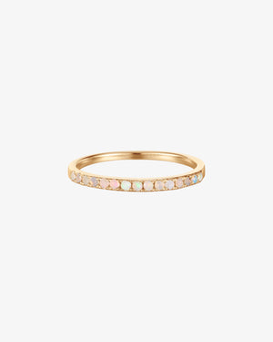 October Birthstone Opal Eternity Ring