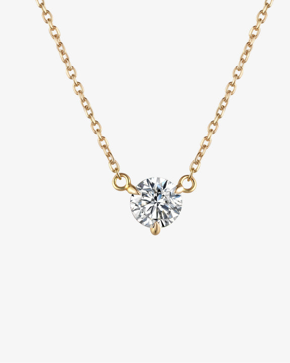 April Birthstone Diamond Solitaire Necklace