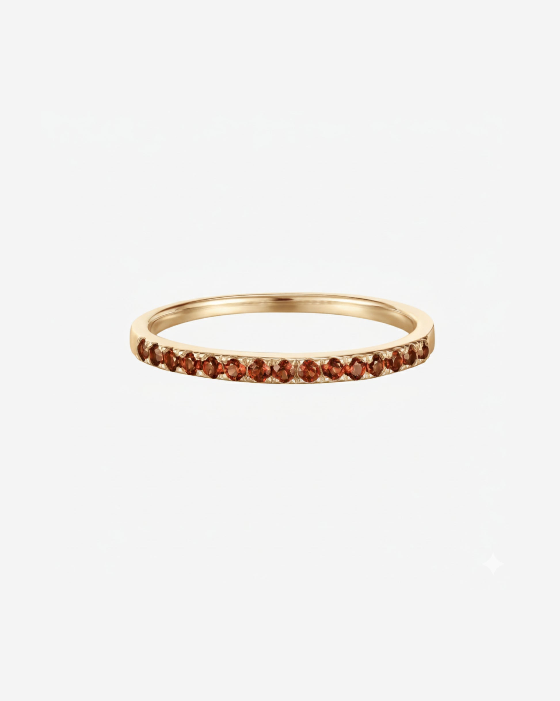 January Birthstone Garnet Eternity Ring