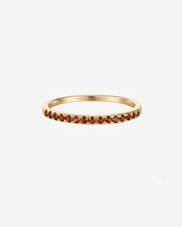 January Birthstone Garnet Eternity Ring